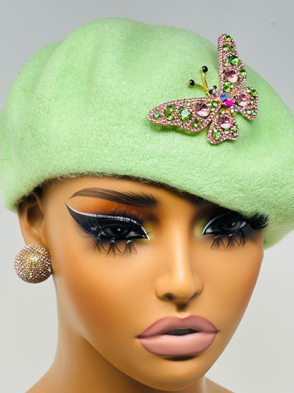 Lime Fly Beret