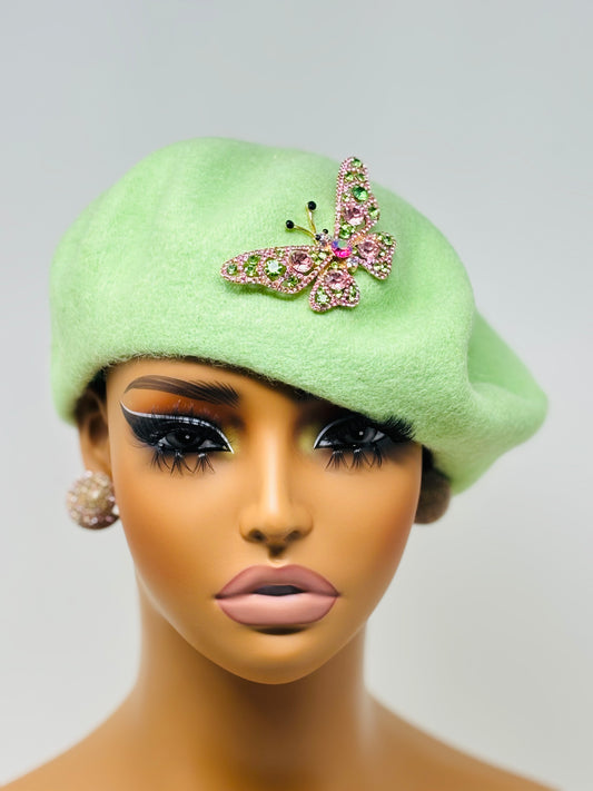 Lime Fly Beret