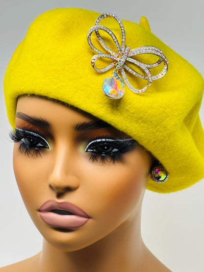 Lemon Bow Beret