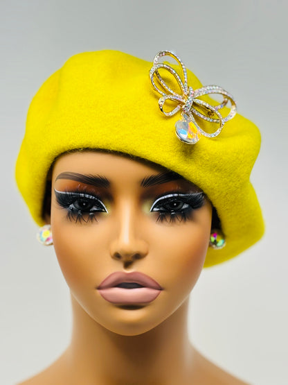 Lemon Bow Beret