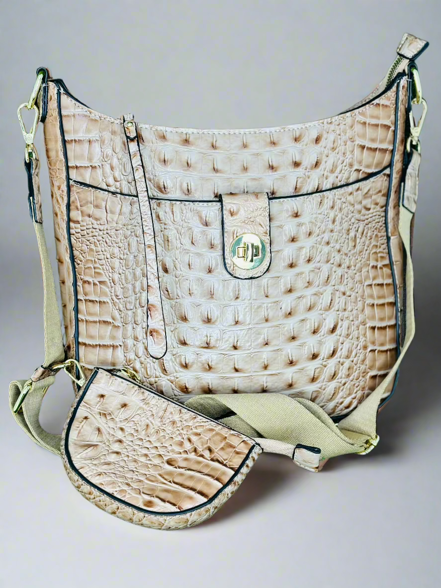 2 Piece Croc Connection Cross Body