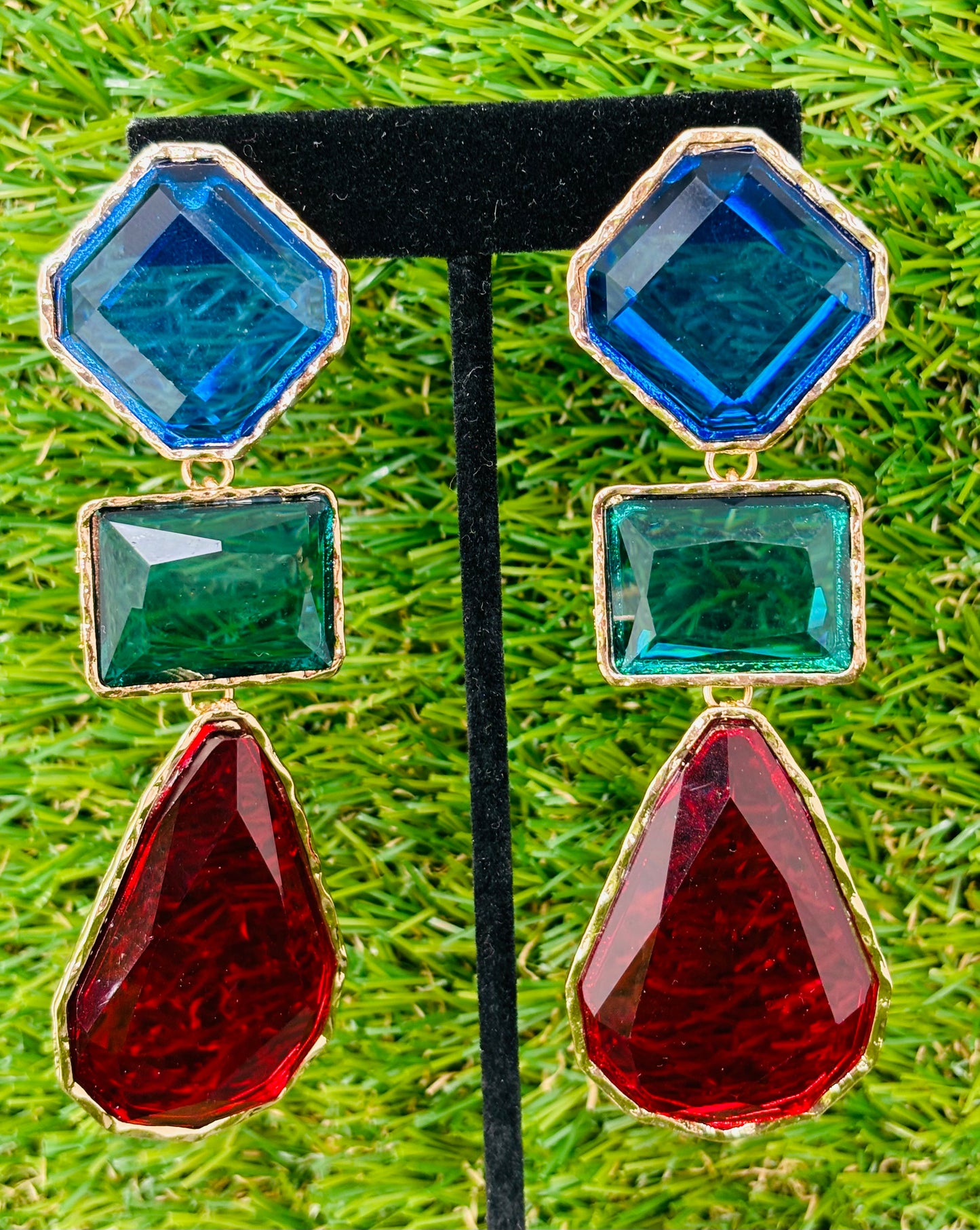 Rich Color Drop Earrings