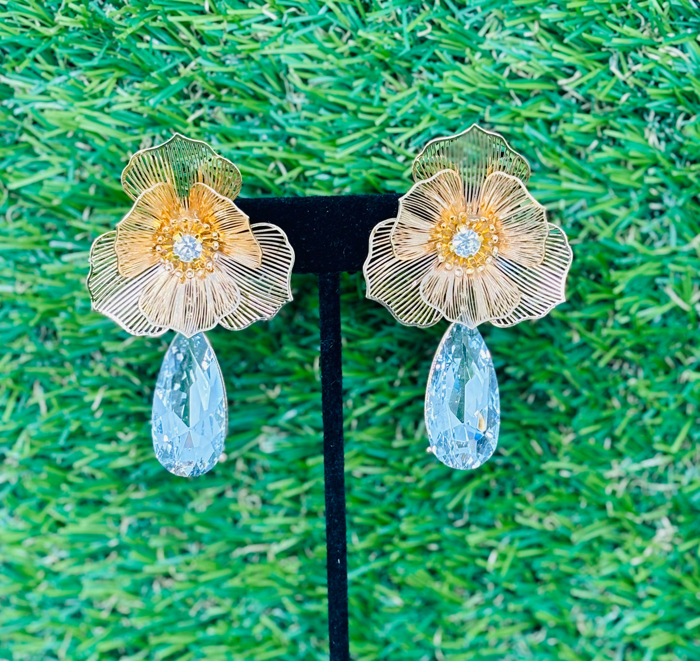 Clear Petal Earrings